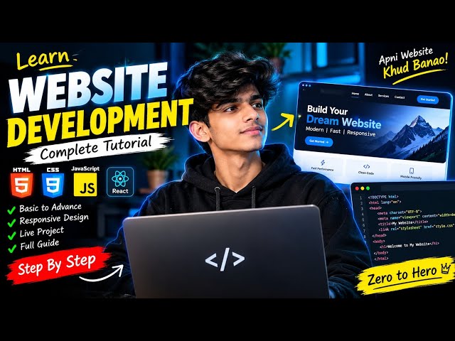 Website Development Kaise Kare? | Beginner to Pro Full Tutorial