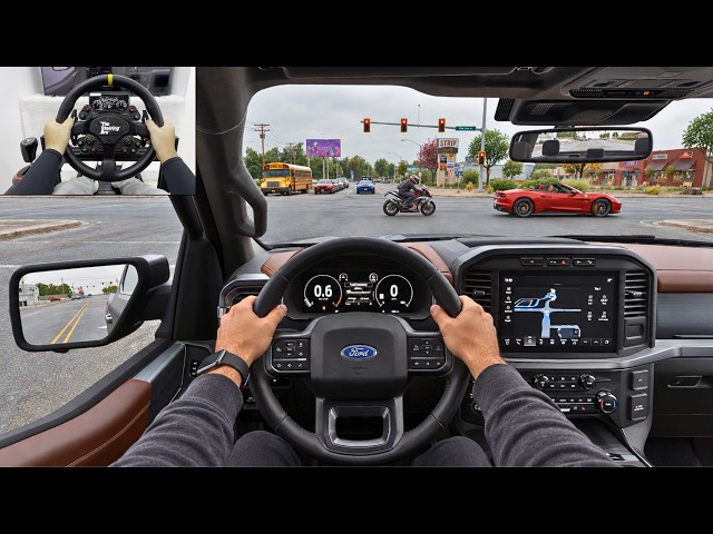 A Peaceful Road Trip in My Ford F-150 - American Truck Simulator | Steering Wheel Gameplay