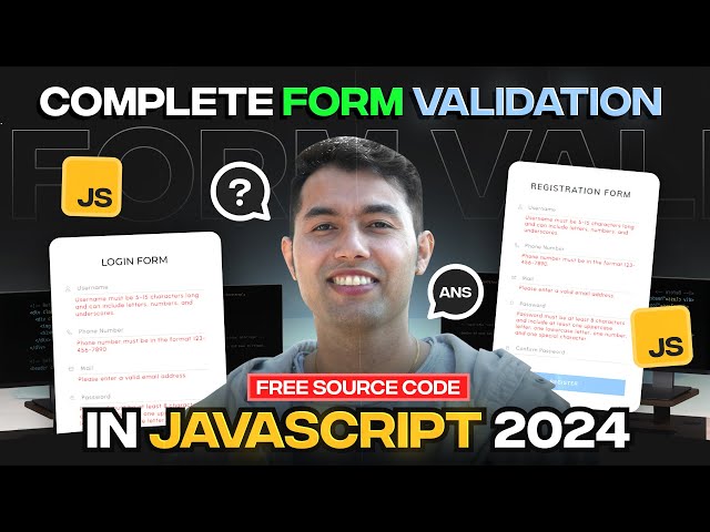 Complete JavaScript Form Validation Tutorial: Registration, Login & Hosting🔥