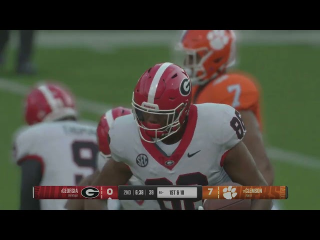 College Football 25 Georgia Vs Clemson Gameplay