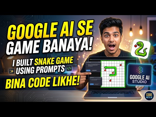 I Built the Classic Snake Game in 5 Minutes Using Google AI Studio! 🐍🎮
