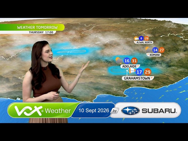 10 September 2026 | Vox Weather Forecast brought to you by Subaru Southern Africa