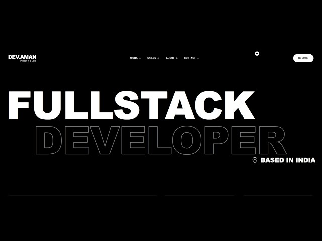 Modern Portfolio Design Everyone's Copying