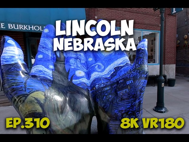 Ep.310 Lincoln Nebraska - Street Art Alleys And Public Sculpture In Downtown 8K VR180 3D Travel