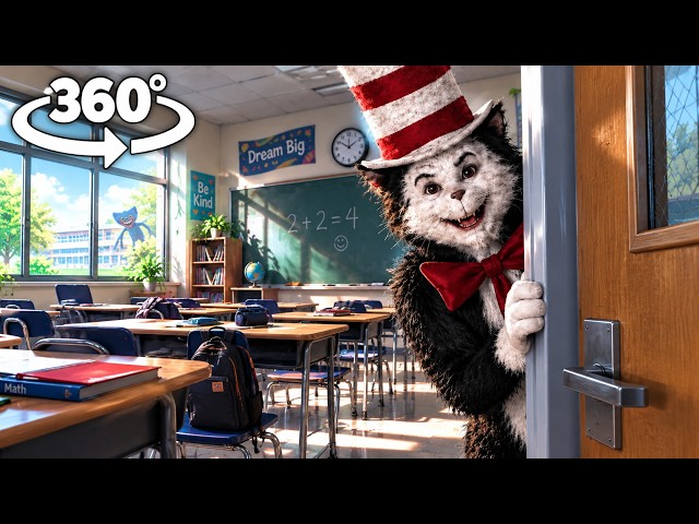 Cat in the Hat Came to My School… This Is Terrifying! | 360° VR Horror 4K