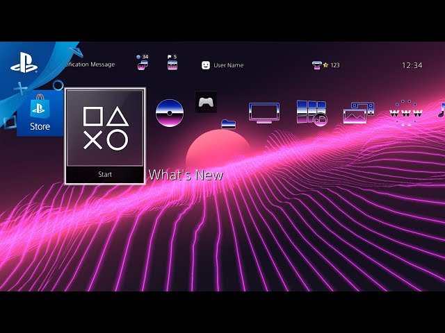 Synthwave A/B Complete Dynamic Theme Bundle - Preview Trailer | PS4
