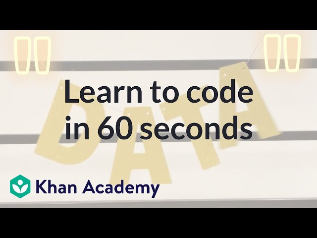 Learn to code in 60 seconds #programming #computerscience #python #khanacademy