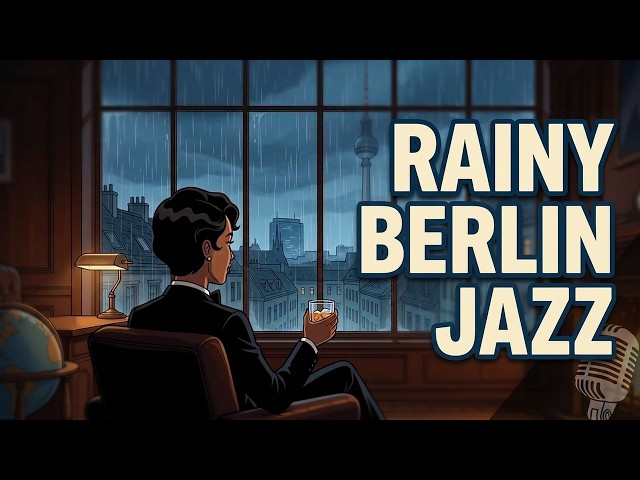 Berlin 2 AM – Rainy Bar Jazz & Fireplace Sounds for Deep Sleep