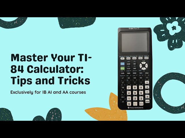 IB Maths Survival Guide | TI-84 Calculator Essential Skills (AA & AI SL) Part 1"
