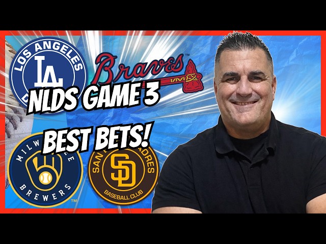 MLB Picks Today! Dodgers vs Braves | Brewers vs Padres | NLDS Game 3 BEST Bets