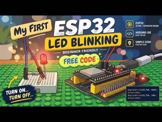 ESP32 LED Blink Tutorial | My First ESP32 Project for Beginners