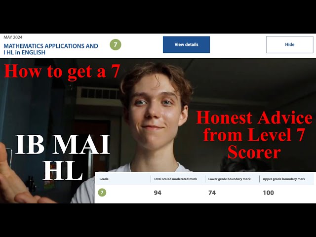 How to get a 7 in IB Math AI HL