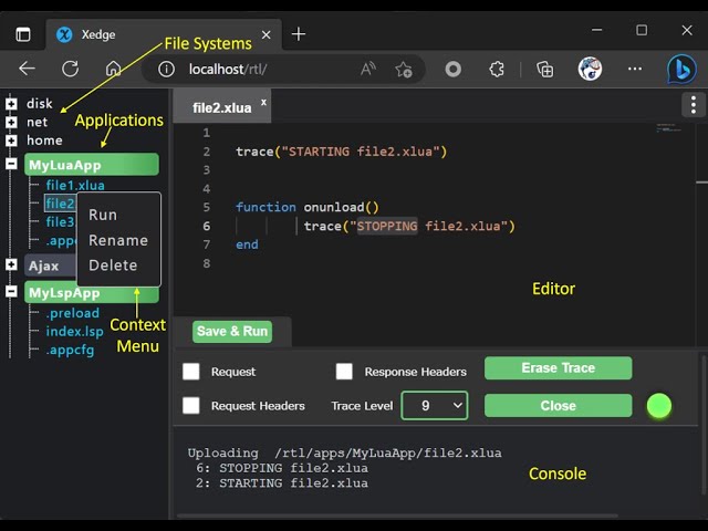 Xedge - Rapid Prototyping with Instant Lua REPL, Powered by Barracuda App Server