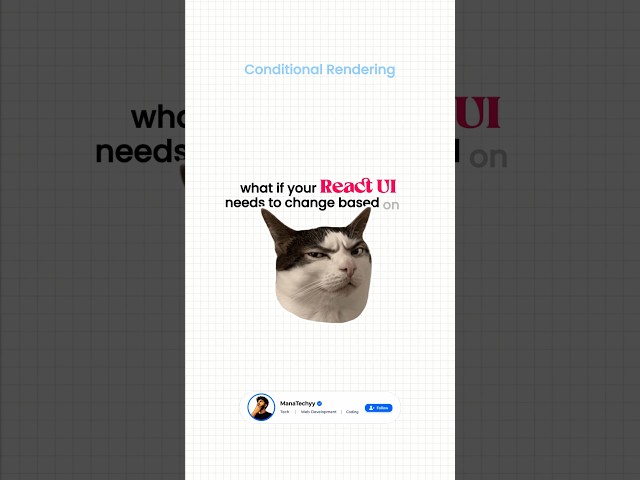 Conditional Rendering in React | if/else, Ternary & && Explained | React Tutorial    #reactjs #code