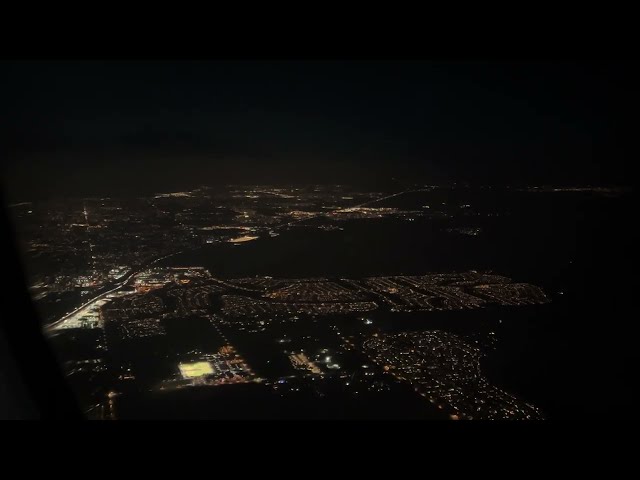 Nighttime Approach and Landing in Palm Springs (PSP) - 1/24/24