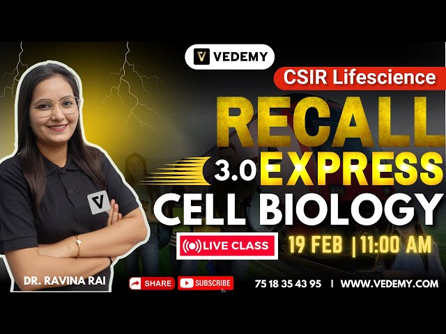 CSIR Recall Express 3.0 | Cell Biology | Unit 2 | Dr. Ravina Rai | CSIR Dec 2024 | GATE | DBT |ICMR|