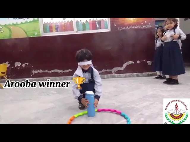 Blindfold bottle game #Fun activity #Class Nursery#Alnoorschool #kidsschool #schoolactivity