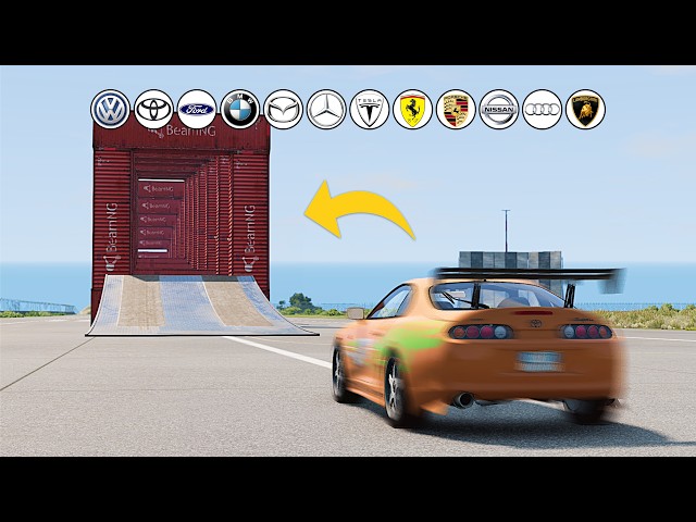 Какая марка машины проедет через больше всего контейнеров? | BeamNG Drive
