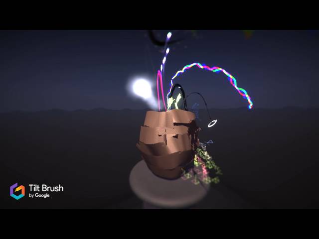 Demoing Tiltbrush on the HTC vive
