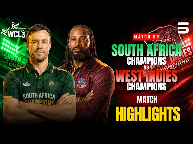 Match Highlights | South Africa Champions vs West Indies Champions | Match 3 | WCL 2026 | M9O1T