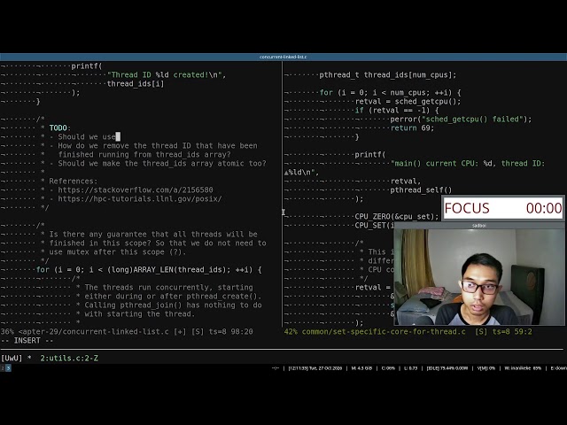 Live study: read along book "Operating Systems: Three Easy Pieces" (Part 224)
