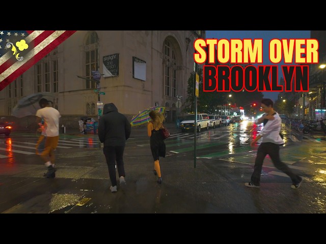 CAUGHT IN A BRUTAL NYC RAINSTORM 🌧️ Heavy Rain & Powerful Winds | 4K Walk