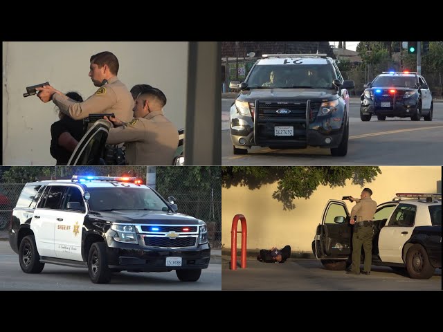 LASD Deputies Detaining Stolen Vehicle At Gunpoint / Compton 10.24.21