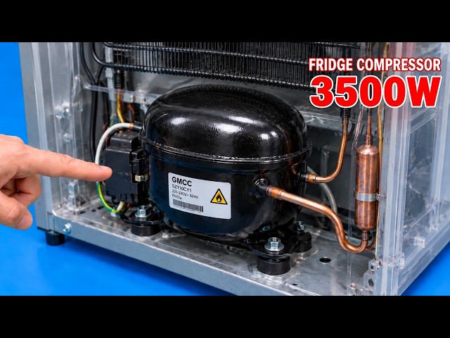 No one knows this! 😱 220V generator from an old refrigerator compressor! Free electricity at home
