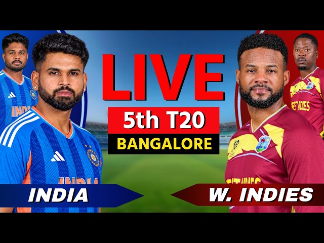 🔴 LIVE: IND vs WI, 5th T20I 2026, Live Cricket Match Scores, Commentary | India vs West Indies