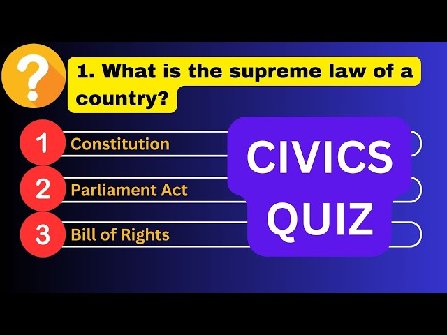 🏛️ Civics Quiz – Test Your Knowledge of Government & Citizenship! 🗳️