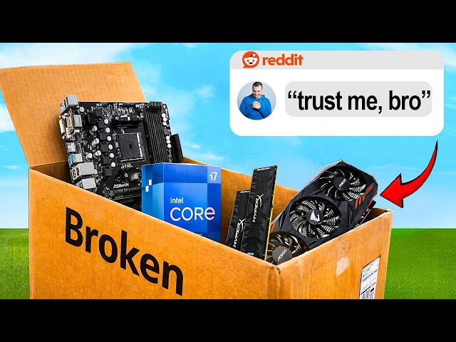 Can You Build a PC Using Broken Parts Bought on Reddit?!