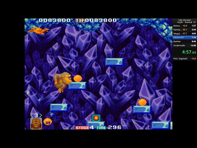 Toki (Arcade) Speedrun Any% Normal [WR] 10:41
