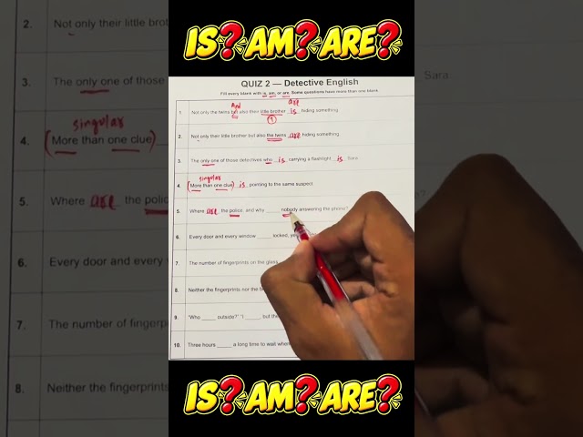 IS AM ARE More Complex Use
