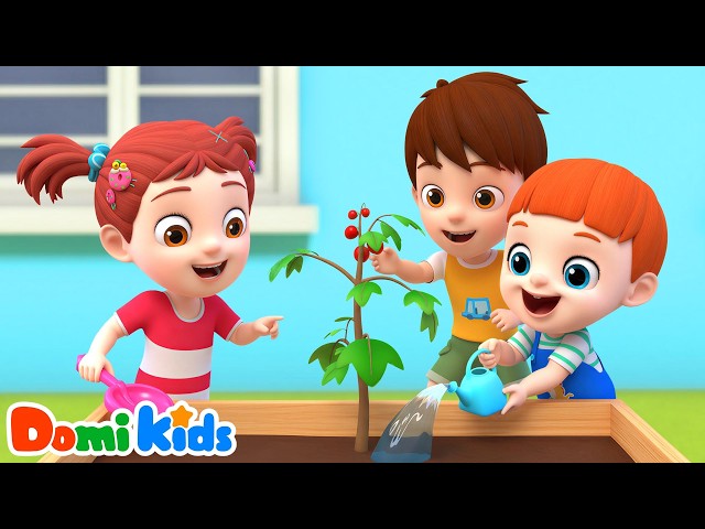 Gardening Time🌱[NEW] | Cute Planting Melody | Sing Along Domi Kids | Nursery Rhymes & Kids Songs