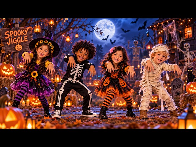 Spooky Jiggle 🎃 Music Travel Kids | Halloween Dance Songs for Kids (MTK)