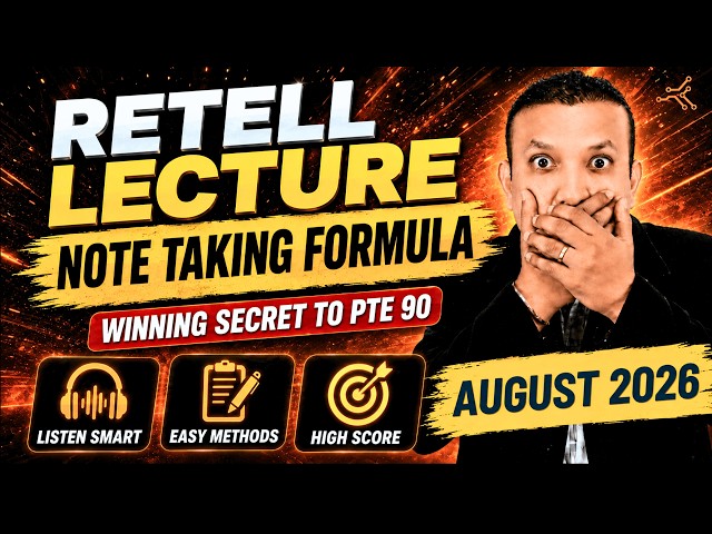 🔥Don't Take Notes Like This! PTE Retell Lecture Formula for 90