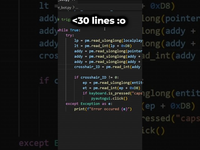 This Is How Easy It Is To Make A Trigger Bot For Any Game #swedz #cheatengine #python