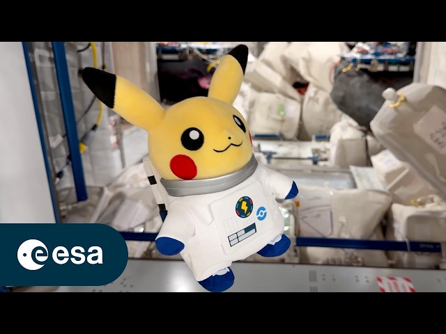 Astronaut Pikachu gets a private tour of the ISS