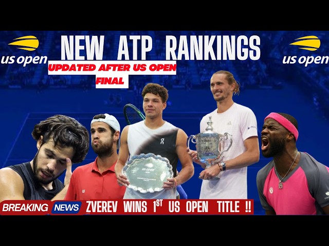 New ATP Rankings SHOCK! Zverev Wins US OPEN 2026, Alcaraz Falls | Ben Shelton HITS CAREER HIGH !