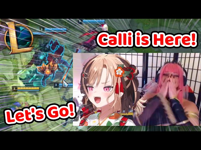 Gigi Finally playing League of Legend with Calli on Stream! (Hololive)