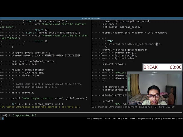 Live study: read along book "Operating Systems: Three Easy Pieces" (Part 201)