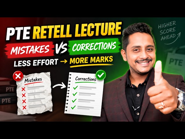 PTE Retell Lecture: Stop Making These 5 Mistakes! 🚨