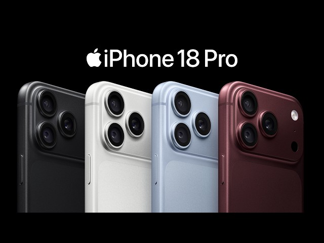 iPhone 18 Pro: The ultimate performance and camera of any iPhone, with exceptional battery life.
