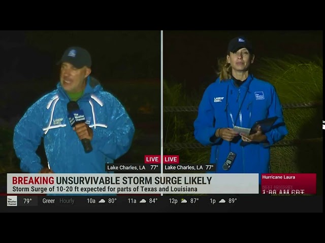 The Weather Channel l Hurricane Laura Landfall l 10:45 PM - 5:00 AM l 8/26/2020