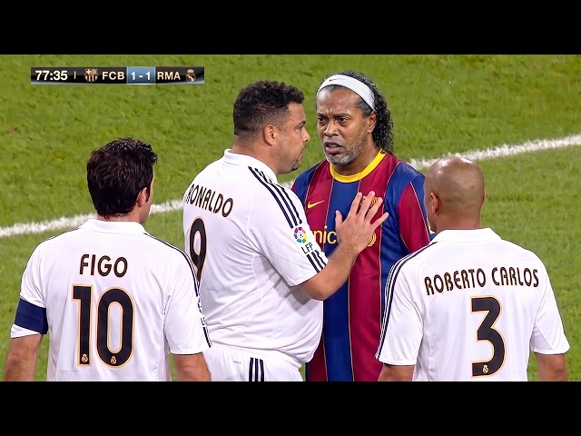 46 Years Old Ronaldinho MASTERCLASS vs Real Madrid Legends