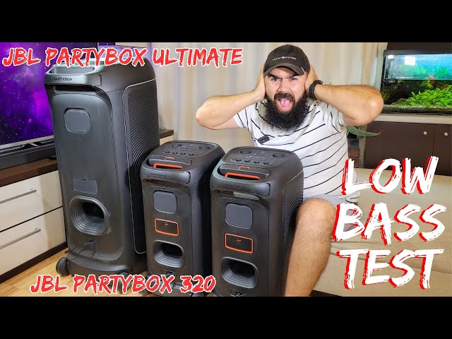 BASS Test JBL Partybox Ultimate VS JBL Partybox 320 Low Frequencies Test 100Hz-5Hz