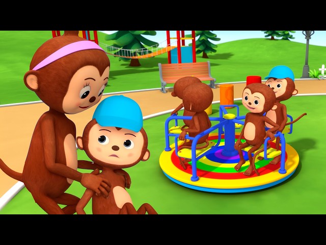 Five Little Monkeys at the Playground | Fun Counting Song for Kids | Little Baby Bum Classic
