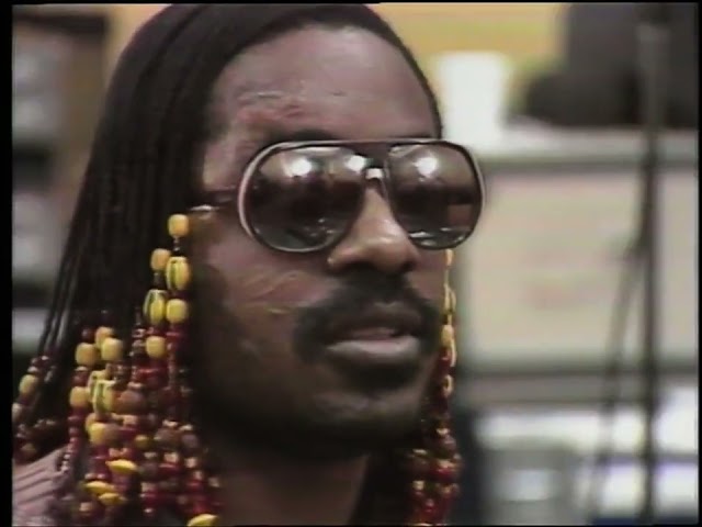 Stevie Wonder Rehearsal and Interview in Studio (1981 News Report)