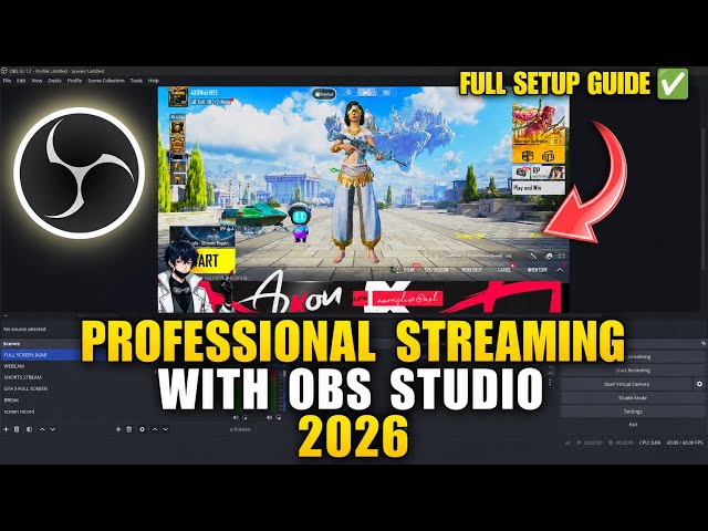 How To Live Stream BGMI and Other Games on Youtube Using OBS Studio in 2026 | Full OBS Setup Guide 