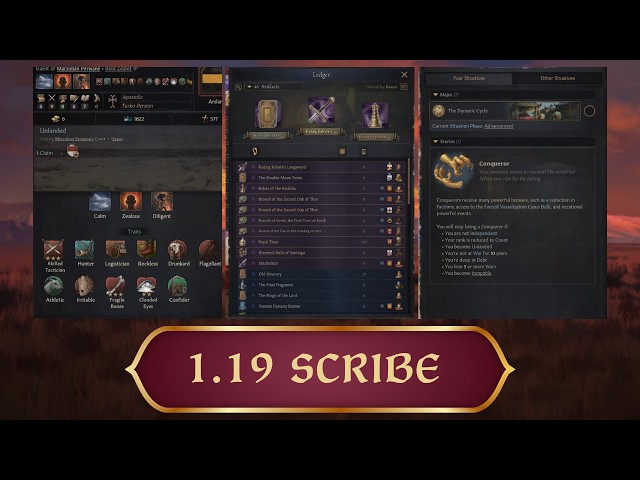CK3 Timelapse with Scribe update